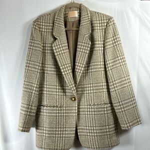 Pendleton 100% Virgin Wool Women’s Blazer Houndstooth Size 10